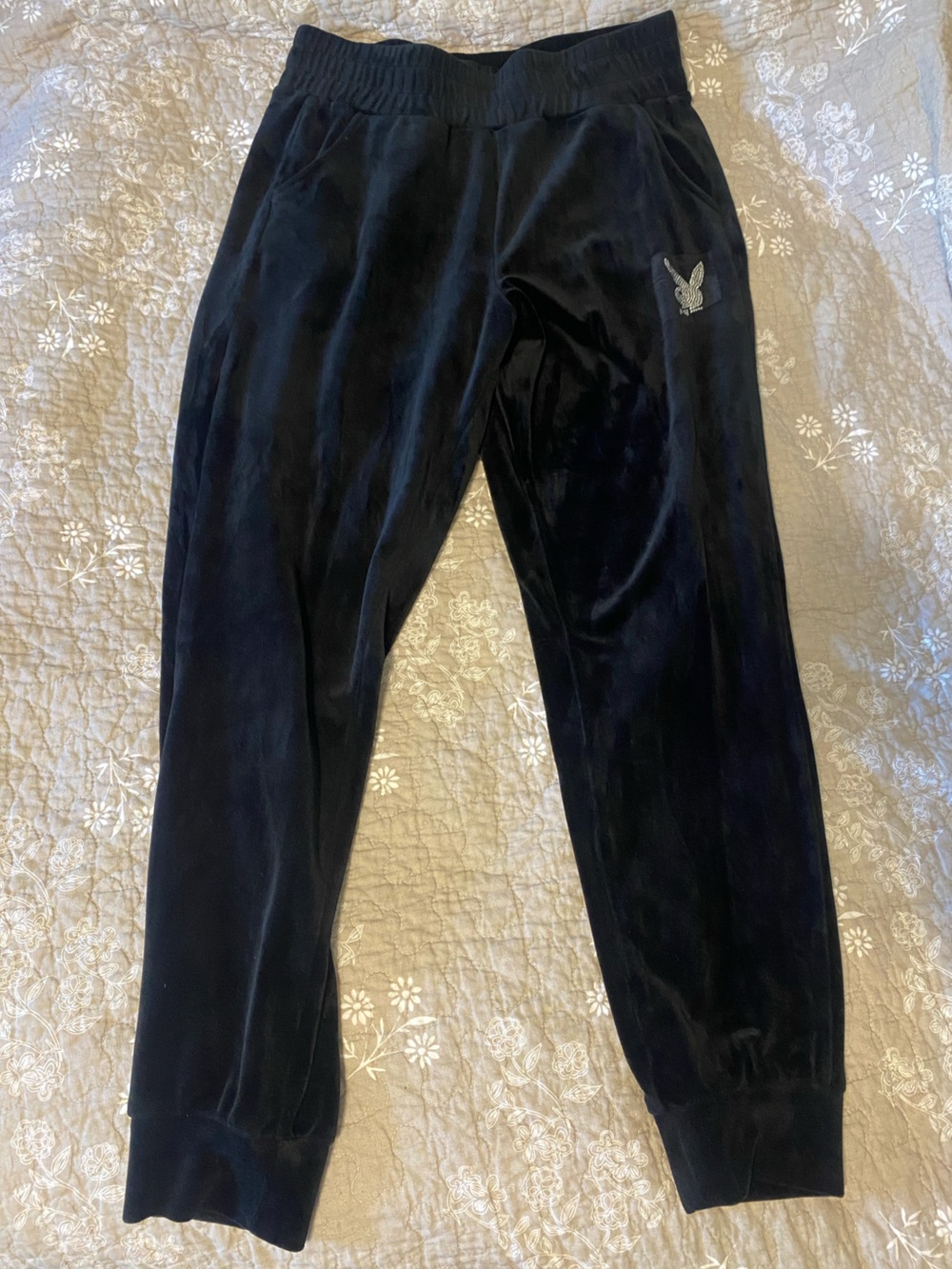 PLAYBOY Black Velvet Joggers